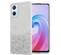 cadorabo Coque Compatible avec Oppo A36 / A76 / A96 4G / K10 4G / Realme 9i en Transparent avec Paillettes - Housse de Protection en Silicone TPU Flexible avec Paillettes Scintillantes