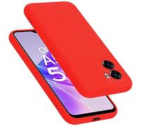 cadorabo Coque Compatible avec Oppo A57 5G / Realme V23, Étui Housse en Silicone- Coque pour A57 5G / Realme V23- Protection Antichoc, Anti-Empreintes- TPU Housse de Protection - Mat Liquid Red