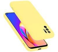 cadorabo Coque Compatible avec Oppo A94 5G, Étui Housse en Silicone- Coque pour A94 5G- Protection Antichoc, Anti-Empreintes- TPU Housse de Protection - Mat Liquid Yellow