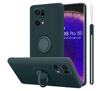 cadorabo Coque Compatible avec Oppo Find X5 Pro en Liquid Green - Housse de Protection en Silicone TPU Flexible avec Anneau