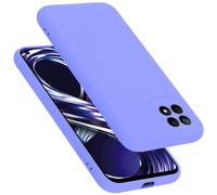 cadorabo Coque Compatible avec Realme 8i / Narzo 50 4G, Étui Housse en Silicone- Coque pour 8i / Narzo 50 4G- Protection Antichoc, Anti-Empreintes- TPU Housse de Protection - Mat Liquid Light Purple