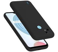 cadorabo Coque Compatible avec Realme C21, Étui Housse en Silicone- Coque pour C21- Protection Antichoc, Anti-Empreintes- TPU Housse de Protection - Mat Liquid Black