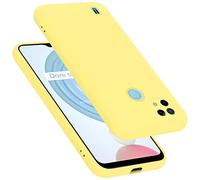 cadorabo Coque Compatible avec Realme C21, Étui Housse en Silicone- Coque pour C21- Protection Antichoc, Anti-Empreintes- TPU Housse de Protection - Mat Liquid Yellow