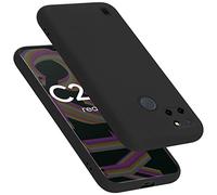 cadorabo Coque Compatible avec Realme C21Y / C25Y, Étui Housse en Silicone- Coque pour C21Y / C25Y- Protection Antichoc, Anti-Empreintes- TPU Housse de Protection - Mat Liquid Black