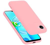 Cadorabo Coque compatible avec Realme C30 / Narzo 50i PRIME, Étui Housse en silicone- Coque pour C30 / Narzo 50i PRIME- Protection Antichoc, Anti-Empreintes- TPU Housse de protection - mat LIQUID PINK