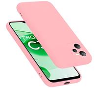 Cadorabo Coque compatible avec Realme C35 / Narzo 50A PRIME, Étui Housse en silicone- Coque pour C35 / Narzo 50A PRIME- Protection Antichoc, Anti-Empreintes- TPU Housse de protection - mat LIQUID PINK