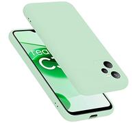 cadorabo Coque Compatible avec Realme C35 / Narzo 50A Prime, Étui Housse en Silicone- Coque pour C35 / Narzo 50A Prime- Protection Antichoc, Anti-Empreintes- TPU Housse - Mat Liquid Light Green