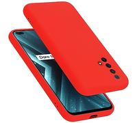 cadorabo Coque Compatible avec Realme X3 / X3 SuperZoom / X50 5G, Étui Housse en Silicone- Coque pour X3 / X3 SuperZoom / X50 5G- Protection Antichoc, Anti-Empreintes- TPU Housse - Mat Liquid Red