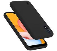 cadorabo Coque Compatible avec Samsung Galaxy A01, Étui Housse en Silicone- Coque pour Galaxy A01- Protection Antichoc, Anti-Empreintes- TPU Housse de Protection - Mat Liquid Black