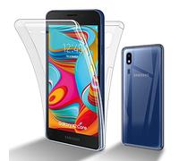 cadorabo Coque Compatible avec Samsung Galaxy A02 Core en Transparent - Étui pour téléphone Portable Complet à 360 ° Protection Avant et arrière Protection complète avec Protection d'écran