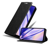 cadorabo Coque Compatible avec Samsung Galaxy A03s en Noir Nuit - Housse Protection avec Fermoire Magnétique, Stand Horizontal et Fente Carte - Portefeuille Case Cover