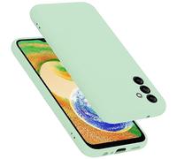 cadorabo Coque Compatible avec Samsung Galaxy A04s, Étui Housse en Silicone- Coque pour Galaxy A04s- Protection Antichoc, Anti-Empreintes- TPU Housse de Protection - Mat Liquid Light Green