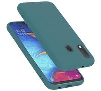 cadorabo Coque Compatible avec Samsung Galaxy A10e / A20e, Étui Housse en Silicone- Coque pour Galaxy A10e / A20e- Protection Antichoc, Anti-Empreintes- TPU Housse de Protection - Mat Liquid Green