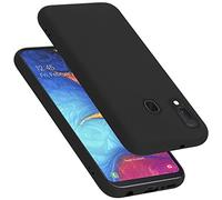 cadorabo Coque Compatible avec Samsung Galaxy A10e / A20e, Étui Housse en Silicone- Coque pour Galaxy A10e / A20e- Protection Antichoc, Anti-Empreintes- TPU Housse de Protection - Mat Liquid Black