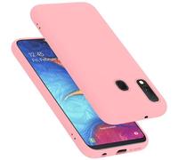 cadorabo Coque Compatible avec Samsung Galaxy A10e / A20e, Étui Housse en Silicone- Coque pour Galaxy A10e / A20e- Protection Antichoc, Anti-Empreintes- TPU Housse de Protection - Mat Liquid Pink
