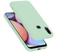 cadorabo Coque Compatible avec Samsung Galaxy A10s / M01s, Étui Housse en Silicone- Coque pour Galaxy A10s / M01s- Protection Antichoc, Anti-Empreintes- TPU Housse - Mat Liquid Light Green