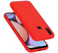 cadorabo Coque Compatible avec Samsung Galaxy A10s / M01s, Étui Housse en Silicone- Coque pour Galaxy A10s / M01s- Protection Antichoc, Anti-Empreintes- TPU Housse de Protection - Mat Liquid Red