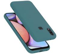 cadorabo Coque Compatible avec Samsung Galaxy A10s / M01s, Étui Housse en Silicone- Coque pour Galaxy A10s / M01s- Protection Antichoc, Anti-Empreintes- TPU Housse de Protection - Mat Liquid Green
