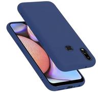 cadorabo Coque Compatible avec Samsung Galaxy A10s / M01s, Étui Housse en Silicone- Coque pour Galaxy A10s / M01s- Protection Antichoc, Anti-Empreintes- TPU Housse de Protection - Mat Liquid Blue