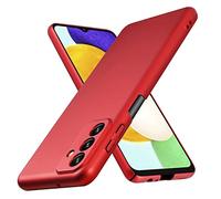 cadorabo Coque Compatible avec Samsung Galaxy A13 5G en Metallic Rouge - Housse Protection Rigide en Plastique Dur avec Anti-Choc et Anti-Rayures - Ultra Slim Fin Hard Case Cover Bumper
