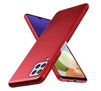 Cadorabo Coque compatible avec Samsung Galaxy A22 4G / M22 / M32 4G en METALLIC ROUGE - Housse Protection Rigide en Plastique Dur avec Anti-Choc et Anti-Rayures - Ultra Slim Fin Hard Case Cover Bumper