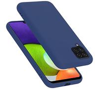 cadorabo Coque Compatible avec Samsung Galaxy A22 4G / M22 / M32 4G, Étui Housse en Silicone- Coque pour Galaxy A22 4G / M22 / M32 4G- Protection Antichoc, Anti-Empreintes - Mat Liquid Blue