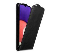 cadorabo Coque Compatible avec Samsung Galaxy A22 5G en Noir Nuit - Housse Protection en Style Flip avec Fermoire Magnétique - Etui Poche Folio Case Cover