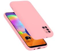 cadorabo Coque Compatible avec Samsung Galaxy A31, Étui Housse en Silicone- Coque pour Galaxy A31- Protection Antichoc, Anti-Empreintes- TPU Housse de Protection - Mat Liquid Pink