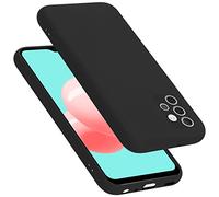 cadorabo Coque Compatible avec Samsung Galaxy A32 4G, Étui Housse en Silicone- Coque pour Galaxy A32 4G- Protection Antichoc, Anti-Empreintes- TPU Housse de Protection - Mat Liquid Black