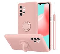 cadorabo Coque Compatible avec Samsung Galaxy A32 5G en Liquid Pink - Etui pour Téléphone Portable en Silicone TPU Souple avec Anneau - Coque en Silicone Ultra Slim Soft Back Cover Case Bumper
