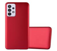 cadorabo Coque Compatible avec Samsung Galaxy A33 5G en Metallic Rouge - Housse Protection Souple en Silicone TPU avec Anti-Choc et Anti-Rayures - Ultra Slim Fin Gel Case Cover Bumper