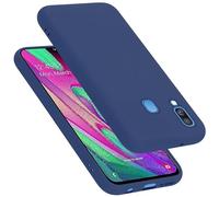 cadorabo Coque Compatible avec Samsung Galaxy A40, Étui Housse en Silicone- Coque pour Galaxy A40- Protection Antichoc, Anti-Empreintes- TPU Housse de Protection - Mat Liquid Blue