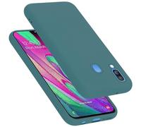 cadorabo Coque Compatible avec Samsung Galaxy A40, Étui Housse en Silicone- Coque pour Galaxy A40- Protection Antichoc, Anti-Empreintes- TPU Housse de Protection - Mat Liquid Green