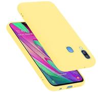 cadorabo Coque Compatible avec Samsung Galaxy A40, Étui Housse en Silicone- Coque pour Galaxy A40- Protection Antichoc, Anti-Empreintes- TPU Housse de Protection - Mat Liquid Yellow