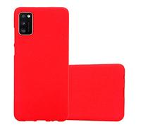 cadorabo Coque Compatible avec Samsung Galaxy A41 en Frost Rouge - Housse Protection Souple en Silicone TPU avec Anti-Choc et Anti-Rayures - Ultra Slim Fin Gel Case Cover Bumper