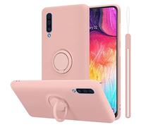 cadorabo Coque Compatible avec Samsung Galaxy A50 / A50s / A30s en Liquid Pink - Etui pour Téléphone Portable en Silicone TPU Souple avec Anneau - Coque en Silicone Ultra Slim Soft Back Cover Case