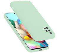 cadorabo Coque Compatible avec Samsung Galaxy A51 4G / M40s, Étui Housse en Silicone- Coque pour Galaxy A51 4G / M40s- Protection Antichoc, Anti-Empreintes- TPU Housse - Mat Liquid Light Green