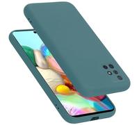 Cadorabo Coque compatible avec Samsung Galaxy A51 4G / M40s, Étui Housse en silicone- Coque pour Galaxy A51 4G / M40s- Protection Antichoc, Anti-Empreintes- TPU Housse de protection - mat LIQUID GREEN
