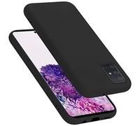 cadorabo Coque Compatible avec Samsung Galaxy A51 5G, Étui Housse en Silicone- Coque pour Galaxy A51 5G- Protection Antichoc, Anti-Empreintes- TPU Housse de Protection - Mat Liquid Black