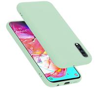 Cadorabo Coque compatible avec Samsung Galaxy A70 / A70s, Étui Housse en silicone- Coque pour Galaxy A70 / A70s- Protection Antichoc, Anti-Empreintes- TPU Housse de protection - mat LIQUID LIGHT GREEN