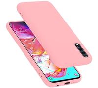cadorabo Coque Compatible avec Samsung Galaxy A70 / A70s, Étui Housse en Silicone- Coque pour Galaxy A70 / A70s- Protection Antichoc, Anti-Empreintes- TPU Housse de Protection - Mat Liquid Pink
