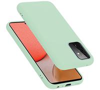 cadorabo Coque Compatible avec Samsung Galaxy A72 4G / 5G, Étui Housse en Silicone- Coque pour Galaxy A72 4G / 5G- Protection Antichoc, Anti-Empreintes- TPU Housse - Mat Liquid Light Green