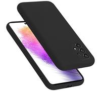cadorabo Coque Compatible avec Samsung Galaxy A73 5G, Étui Housse en Silicone- Coque pour Galaxy A73 5G- Protection Antichoc, Anti-Empreintes- TPU Housse de Protection - Mat Liquid Black
