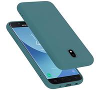 cadorabo Coque Compatible avec Samsung Galaxy J5 2017, Étui Housse en Silicone- Coque pour Galaxy J5 2017- Protection Antichoc, Anti-Empreintes- TPU Housse de Protection - Mat Liquid Green