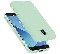 cadorabo Coque Compatible avec Samsung Galaxy J5 2017, Étui Housse en Silicone- Coque pour Galaxy J5 2017- Protection Antichoc, Anti-Empreintes- TPU Housse de Protection - Mat Liquid Light Green