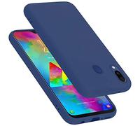 cadorabo Coque Compatible avec Samsung Galaxy M20, Étui Housse en Silicone- Coque pour Galaxy M20- Protection Antichoc, Anti-Empreintes- TPU Housse de Protection - Mat Liquid Blue