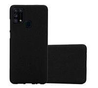 cadorabo Coque Compatible avec Samsung Galaxy M31 en Frost Noir - Housse Protection Souple en Silicone TPU avec Anti-Choc et Anti-Rayures - Ultra Slim Fin Gel Case Cover Bumper