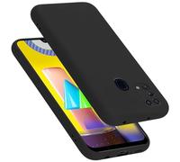 cadorabo Coque Compatible avec Samsung Galaxy M31, Étui Housse en Silicone- Coque pour Galaxy M31- Protection Antichoc, Anti-Empreintes- TPU Housse de Protection - Mat Liquid Black