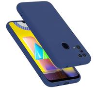 cadorabo Coque Compatible avec Samsung Galaxy M31, Étui Housse en Silicone- Coque pour Galaxy M31- Protection Antichoc, Anti-Empreintes- TPU Housse de Protection - Mat Liquid Blue