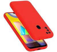 cadorabo Coque Compatible avec Samsung Galaxy M31, Étui Housse en Silicone- Coque pour Galaxy M31- Protection Antichoc, Anti-Empreintes- TPU Housse de Protection - Mat Liquid Red